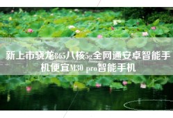 新上市骁龙865八核5g全网通安卓智能手机便宜M30 pro智能手机