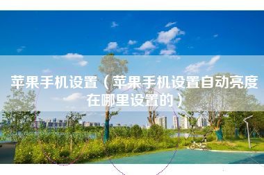 苹果手机设置（苹果手机设置自动亮度在哪里设置的）