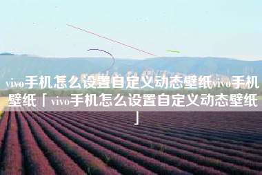 vivo手机怎么设置自定义动态壁纸vivo手机壁纸「vivo手机怎么设置自定义动态壁纸」