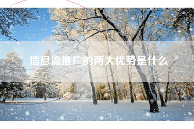 信息流推广的两大优势是什么